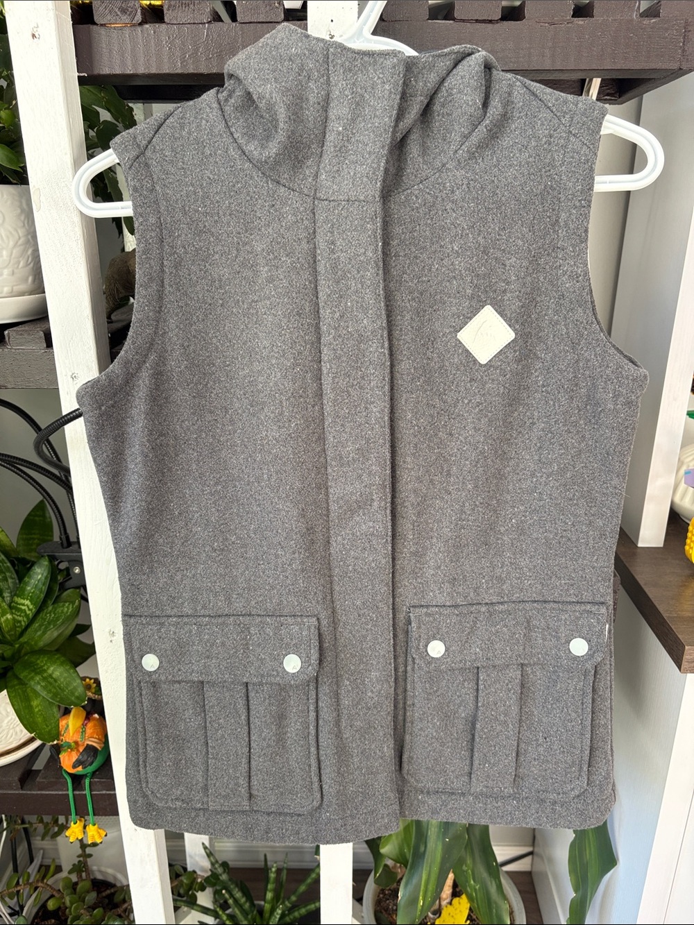 Burton Gray Sleeveless Hooded Vest